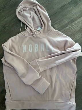 NOBULL Logo Hoodie in Dusty Pink M